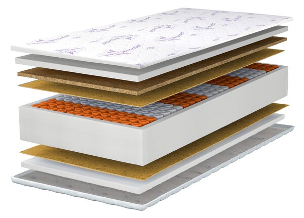 Taštičková matrace s kokosem Dax 90x200x24 - potah Lavender