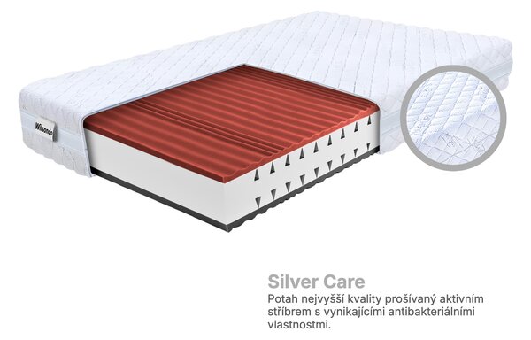Pěnová zdravotní matrace Argento 100x200x22 - potah Silver