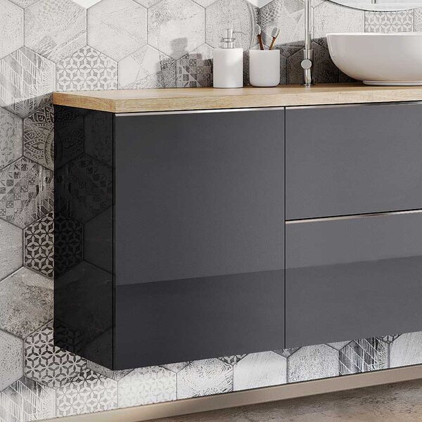 Elita Look skříňka 40x44.9x63.5 cm boční závěsná antracitová RE080402026610