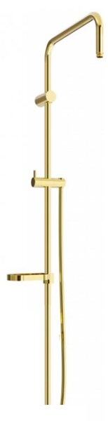 MEXEN sprchová souprava X, hladká hadice 150cm, mýdlenka, zlatá