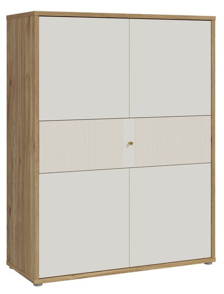 VYSOKÁ KOMODA, barvy dubu, pískové barvy, 104,8/134,3/42 cm Xora - Vysoké komody