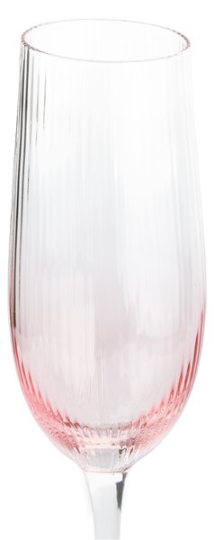 KONDELA Sklenice na šampaňské, set 6 ks, 280 ml, růžová, CELESTE TYP 1