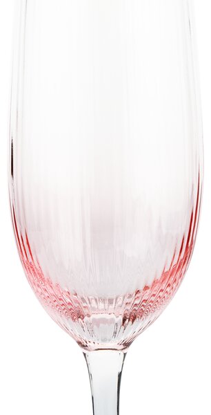 KONDELA Sklenice na šampaňské, set 6 ks, 280 ml, růžová, CELESTE TYP 1