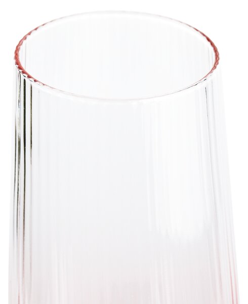 KONDELA Sklenice na šampaňské, set 6 ks, 280 ml, růžová, CELESTE TYP 1