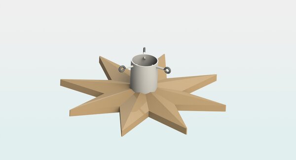Havlíček truhlářství Stojan na vánoční stromek Omega průměr 50 cm - Dub