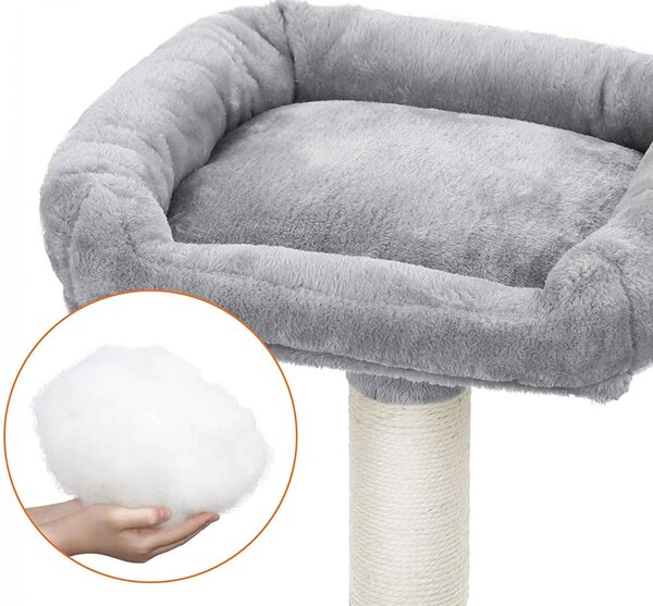 SONGMICS Kočičí škrabadlo Sandic 168 cm světle šedé