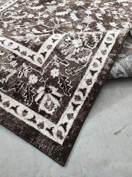Berfin Dywany, Kusový koberec Alfa New 7206 Brown, 120x180, hnědá, ložnice