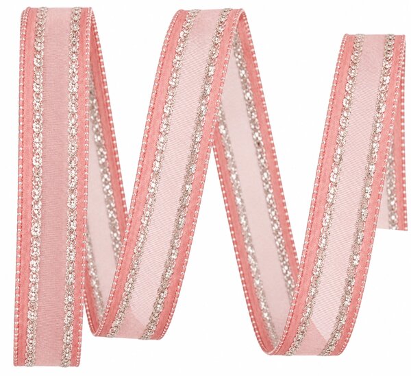 Stuha Mondan Pink starorůžová 15mm x 2m
