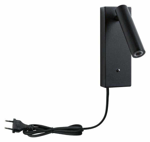 PAULMANN LED nástěnné svítidlo 3-krokové-stmívatelné Hulda USB C 3000K 230V 2,5W stmívatelné černá mat