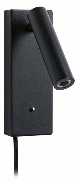 PAULMANN LED nástěnné svítidlo 3-krokové-stmívatelné Hulda USB C 3000K 230V 2,5W stmívatelné černá mat