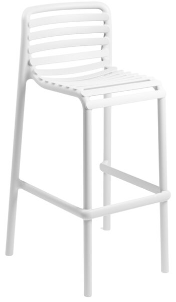 Nardi Bílá plastová zahradní barová židle Doga 75 cm