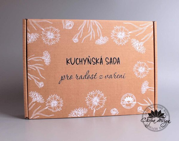 Sada kuchyň - anděl, hnědá chňapka