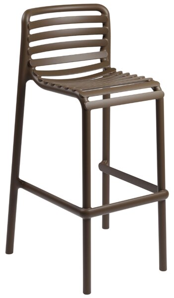 Nardi Hnědá plastová zahradní barová židle Doga 75 cm