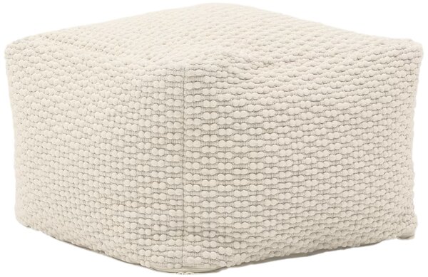 Kave Home Bílý puf Mascarell 60 x 60 cm