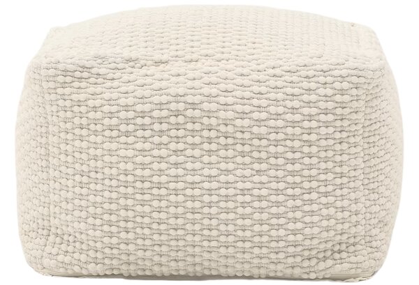 Kave Home Bílý puf Mascarell 60 x 60 cm