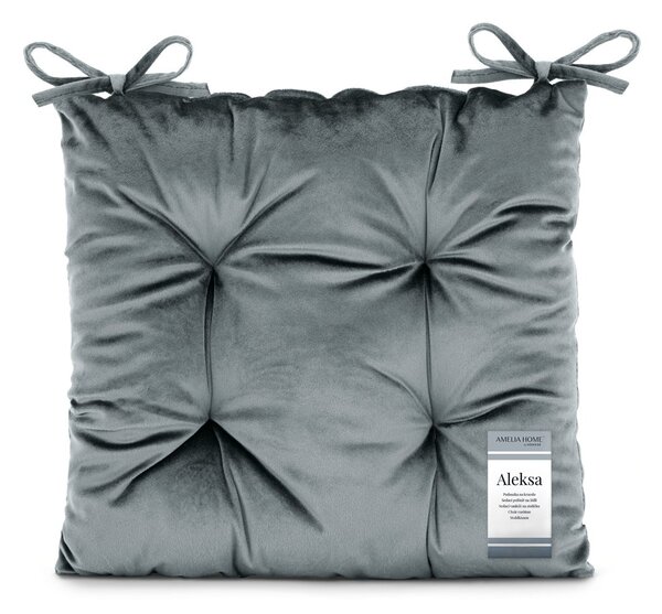 AmeliaHome Podsedák na židli Aleksa grafit, velikost 40x40