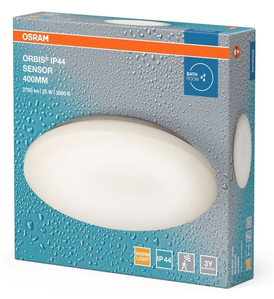 Elegantní LED stropní svítidlo ORBIS IP44 400 se senzorem OSRAM
