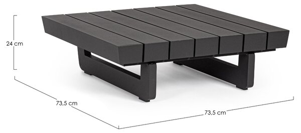 -25 % Dny MOMENTI– Bizzotto Šedý hliníkový zahradní stolek Infinity 74 x 74 cm