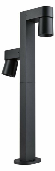 PAULMANN LED stojací svítidlo Kimu neláká hmyz IP44 822mm 2200K 2x7,8W / 230V 70° antracit hliník