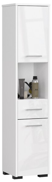 Ak furniture Koupelnová skříňka Fin II 30 cm bílá lesk