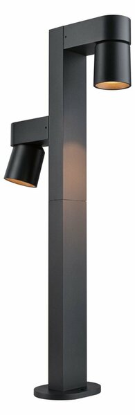 PAULMANN LED stojací svítidlo Kimu neláká hmyz IP44 822mm 2200K 2x7,8W / 230V 70° antracit hliník