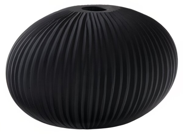Šedá skleněná váza Kave Home Nivra 15 cm