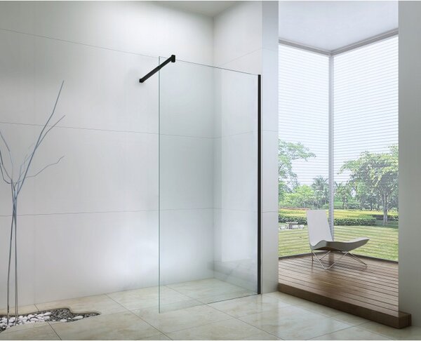 Mexen sprchová zástěna WALK-IN, 70 cm, černo-čirá, 850-070-000-70-00
