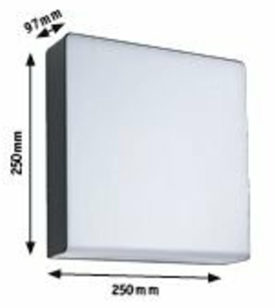 PAULMANN LED venkovní nástěnné svítidlo Azalena pohybové čidlo HF senzor IP44 250x97mm 3000K 8,5W 230V antracit umělá hmota/hliník