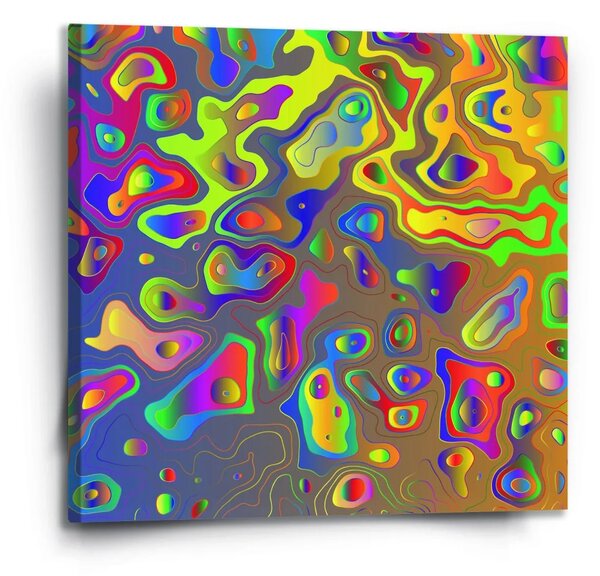 Sablio Obraz Barevné skvrny - 110x110 cm