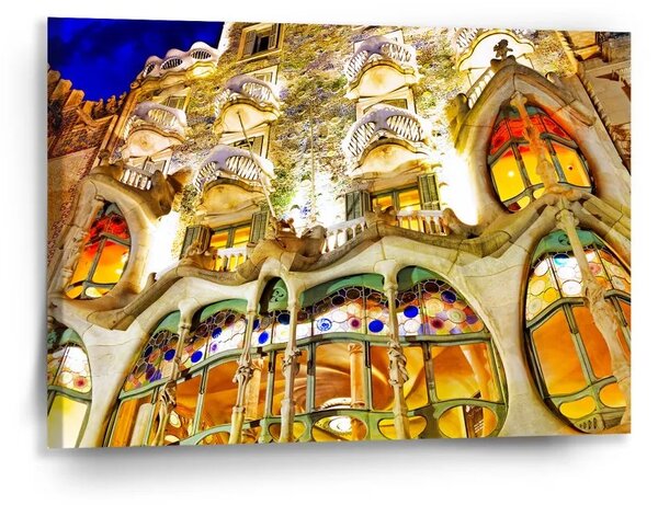 Sablio Obraz Barcelona Gaudi Casa Batllo 1 - 90x60 cm