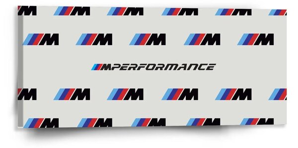 Sablio Obraz MPERFORMANCE bílý vzor - 110x50 cm