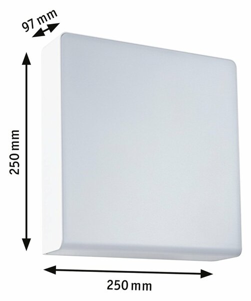 PAULMANN LED venkovní nástěnné svítidlo Azalena pohybové čidlo HF senzor IP44 250x97mm 3000K 8,5W 230V bílá umělá hmota/hliník