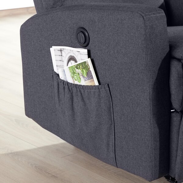 TELEVIZNÍ KŘESLO, kov, textil, antracitová Carryhome - TV křesla