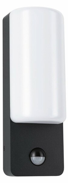 PAULMANN LED venkovní nástěnné svítidlo Bonnie pohybové čidlo IP44 93x77mm 3000K 8,5W 230V antracit hliník