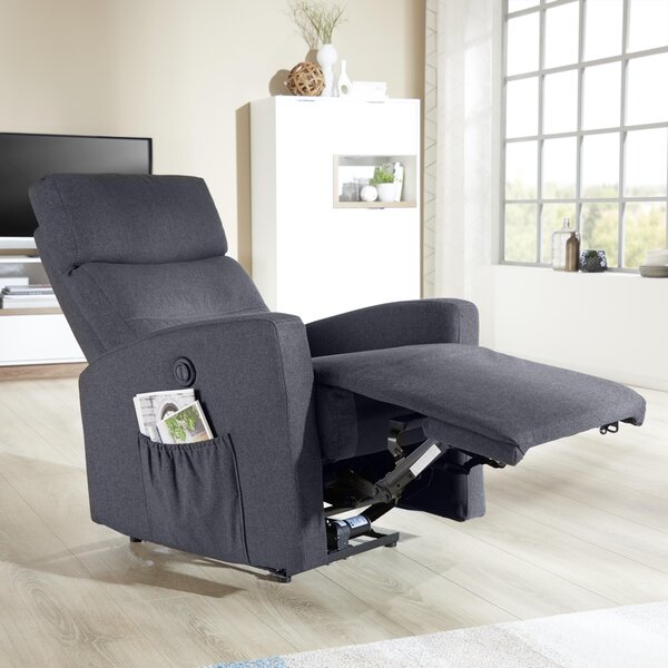TELEVIZNÍ KŘESLO, kov, textil, antracitová Carryhome - TV křesla
