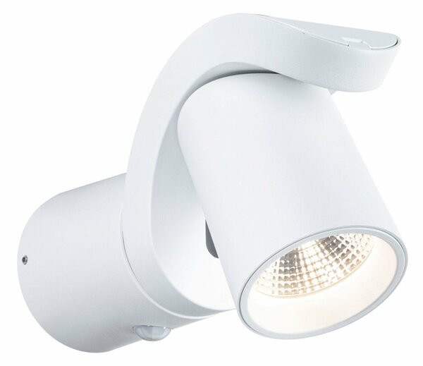 PAULMANN LED venkovní nástěnné svítidlo Cuff pohybové čidlo IP44 76x217mm 3000K 10W 230V 70° bílá hliník