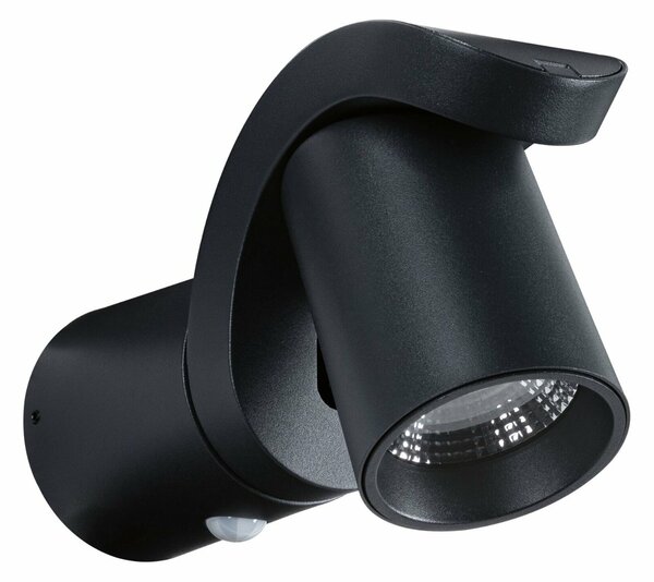 PAULMANN LED venkovní nástěnné svítidlo Cuff pohybové čidlo IP44 76x217mm 3000K 10W 230V 70° antracit hliník