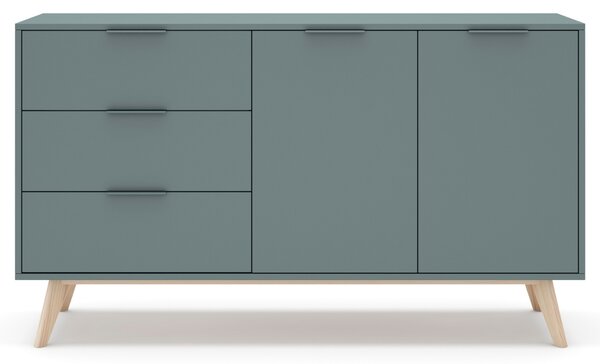 Zelená lakovaná komoda Marckeric Pisco 140 x 40 cm
