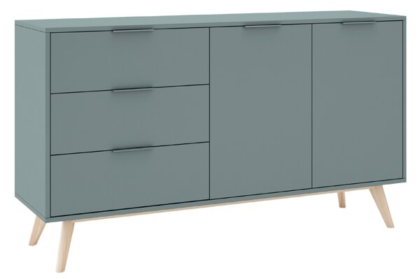 Zelená lakovaná komoda Marckeric Pisco 140 x 40 cm