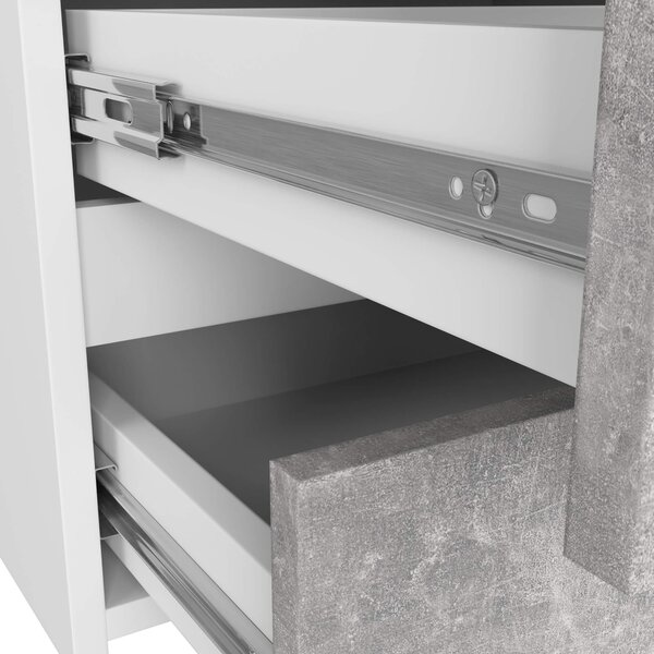 Ak furniture Komoda CL6 100 cm bílá/beton