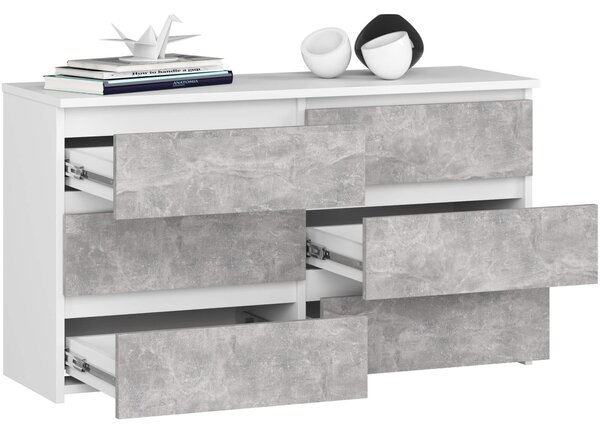 Ak furniture Komoda CL6 100 cm bílá/beton