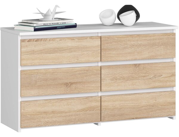 Ak furniture Komoda CL6 100 cm bílá/dub sonoma