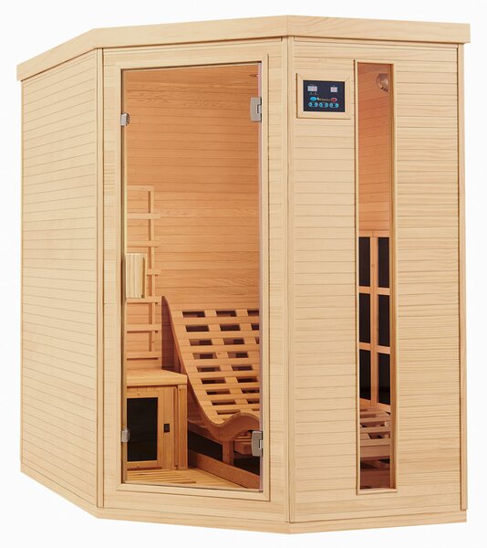 Infračervená sauna/ tepelná kabina Esbjerg s triplexním topným systémem a dřevem Hemlock