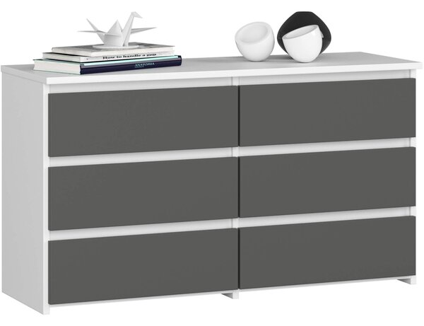 Ak furniture Komoda CL6 100 cm bílá/grafitově šedá