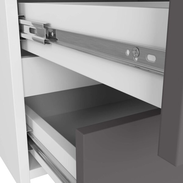 Ak furniture Komoda CL6 100 cm bílá/grafitově šedá