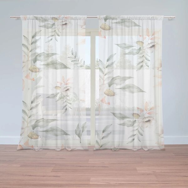 Sablio Záclony Luční romance: 2ks 150x250cm