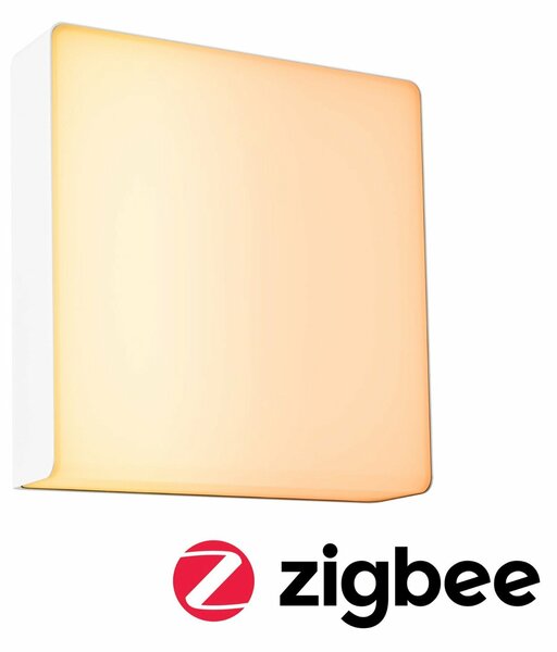 PAULMANN LED venkovní nástěnné svítidlo Smart Home Zigbee 3.0 Azalena pohybové čidlo HF senzor IP44 250x97mm CCT 8,5W 230V bílá umělá hmota/hliník