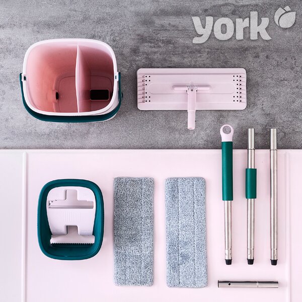 YORK Plochý mop HANDY s kbelíkem a ždímáním