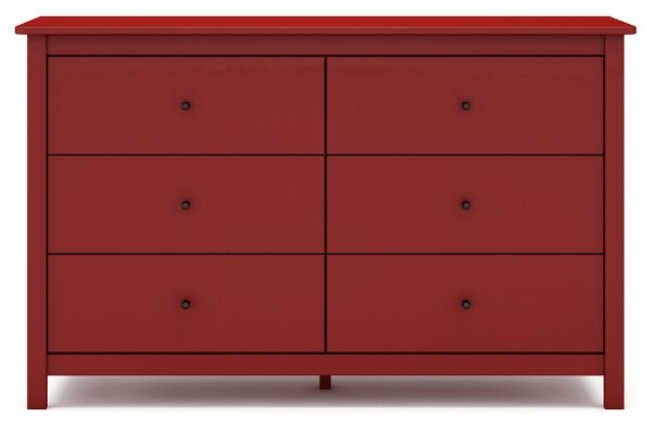 -25 % Dny MOMENTI– Červená borovicová komoda Marckeric Misti 130 x 45 cm