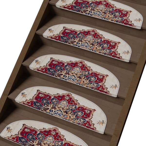 Nášlapy na schody v sadě 16 ks 20x65 cm Floral Path – Vitaus